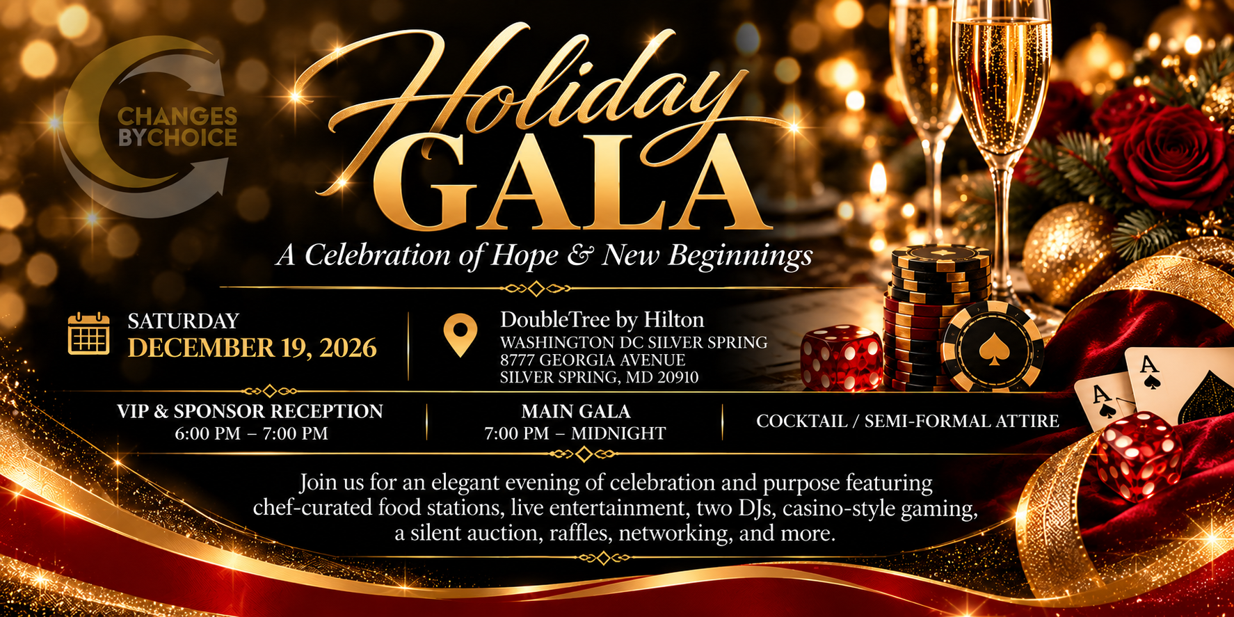 Changes By Choice Holiday Gala - A Celebration of Hope and New Beginnings - December 19, 2026